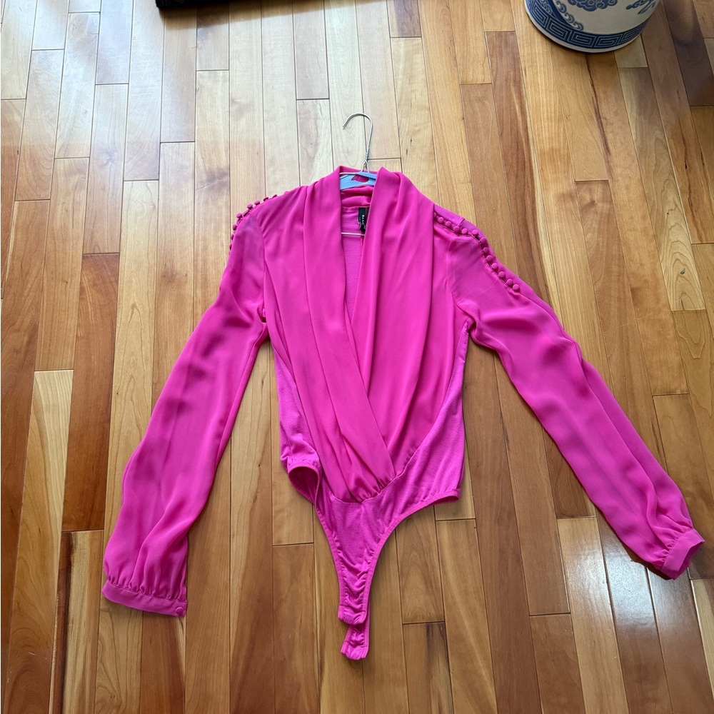 Marciano pink bodysuit.